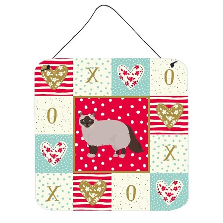Carolines Treasures 6 x 6 in. Birman Cat Love Wall or Door Hanging Prints CK5564DS66
